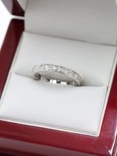 Vintage 18ct White Gold 1/3ct Natural Diamond Full Eternity Ladies Ring Size L