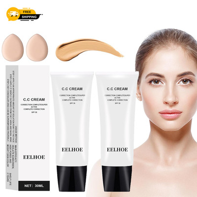 Skin Tone Adjusting CC Cream Spf 50, Colour Correcting - 2Pcs Natural Color）