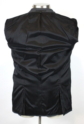Hugo Boss Suit 44 L Mens Solid Dark Grey Wool Slim Fit Huge Genius 2 Piece - Picture 12 of 17