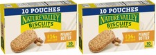 Nature Valley Biscuit Sandwiches, Peanut Butter, 10 Count Pack of 2 , brown