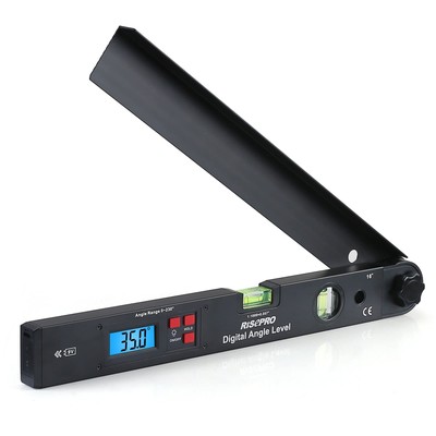 Aluminum Digital Angle Finder Protractor 0-225° 16 Inch Backlit LCD Digital w...