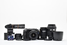  Near MINT Olympus E-330 DSLR Camera Triple Lens Kit 14-45mmx2 40-150mm JAPAN