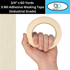 3/4" x 60 Yards 5 Mil Masking Tape 12 Rolls General Purpose Adhesive Tape