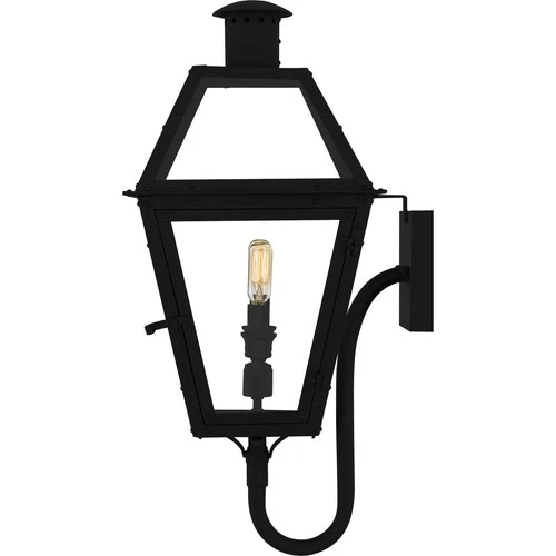 Earth Black  Outdoor Wall Lantern from the Rue De Royal Collection - Picture 4 of 5