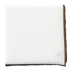 Fiori Di Lusso White Solid Linen Blend Pocket Square - 12" x 12" 838 