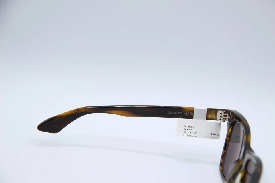 NUEVAS GAFAS DE SOL AMERICAN OPTICAL SARATOGA MARRÓN CUERNO DEMI MARCOS AUTÉNTICOS 52-19 Foto 3 de 4