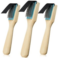 Perthlin 3 Pcs Dance Shoe Brush Wood Suede Sole Wire Ballroom Dance Shoe Clea...