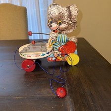 Vintage Wooden Fisher Price Pull Toy Shaggy Zilo Xylophone Collectible
