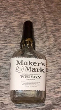 Makers Mark Black and Gold Wax Sealed Empty Bourbon Whiskey