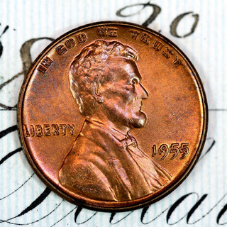 1955/55 DDO SUPERB GEM BU MS LINCOLN WHEAT PENNY FROM ORIGINAL COLLECTION