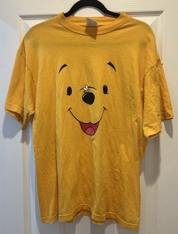 Disney Winnie The Pooh Vintage Bee Smiley T Shirt Sport Hockey Wear One Size