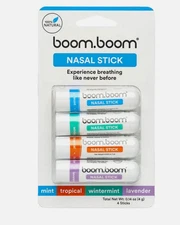 BoomBoom Nasal Inhaler Stick – Energy & Focus Aromatherapy Essential Oils