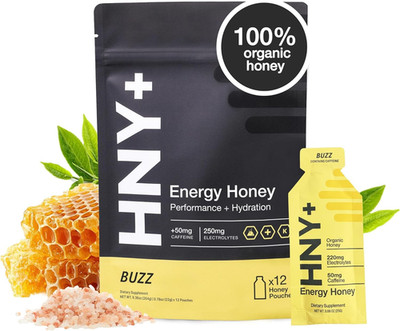 Buzz Organic Honey Energy Gel with Electrolytes, Magnesium, Sea Salt, Potassium