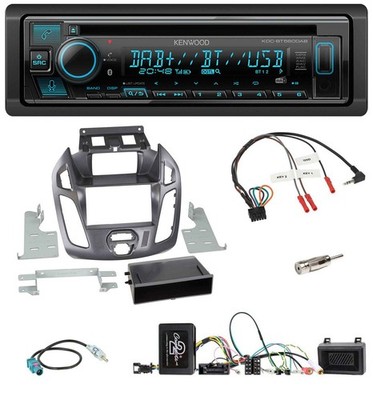 Kenwood Bluetooth DAB CD Lenkrad USB Autoradio für Ford Transit Connect Pegasus