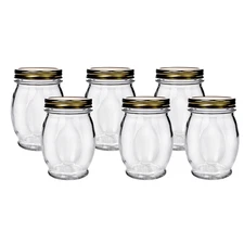 Amici Home Orto Kitchen Storage Jars, Set of 6 – 27.5 oz Large