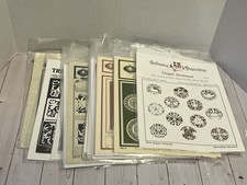 mixed lot of 18 papercutting patterns uncut Scherenschnitte