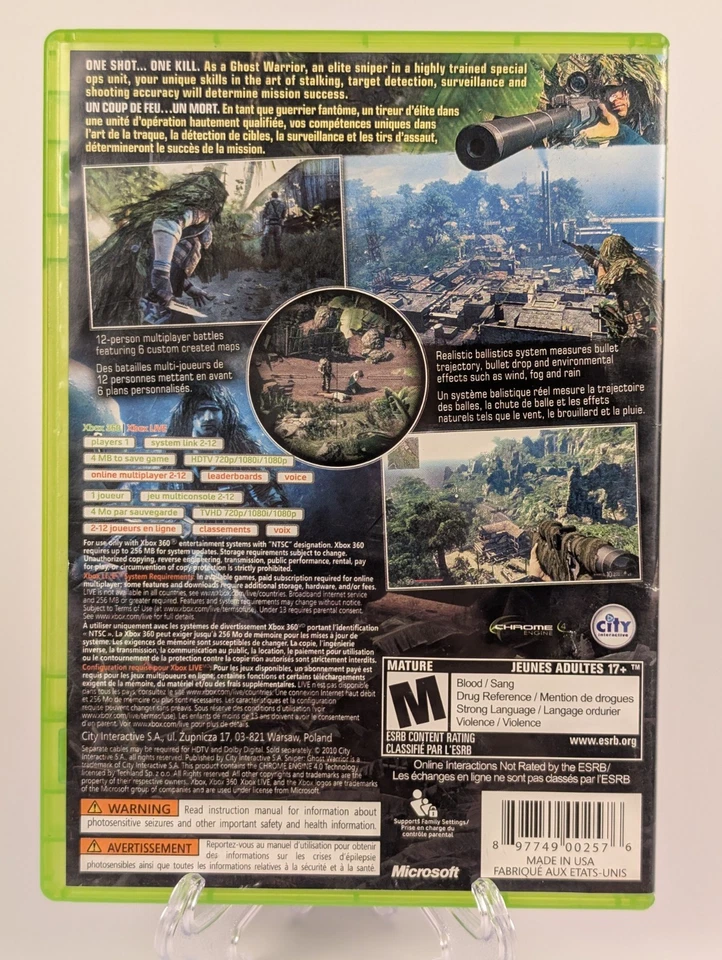 Sniper: Ghost Warrior (Xbox 360, 2010) ➡️No Manual - Tested - Near Mint 📀! - Image 2 of 4