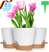 Offcup Kunststoff Blumentopf, 3 StüCk Blumentopf Mit Untersetzer, Pflanztopf Sel