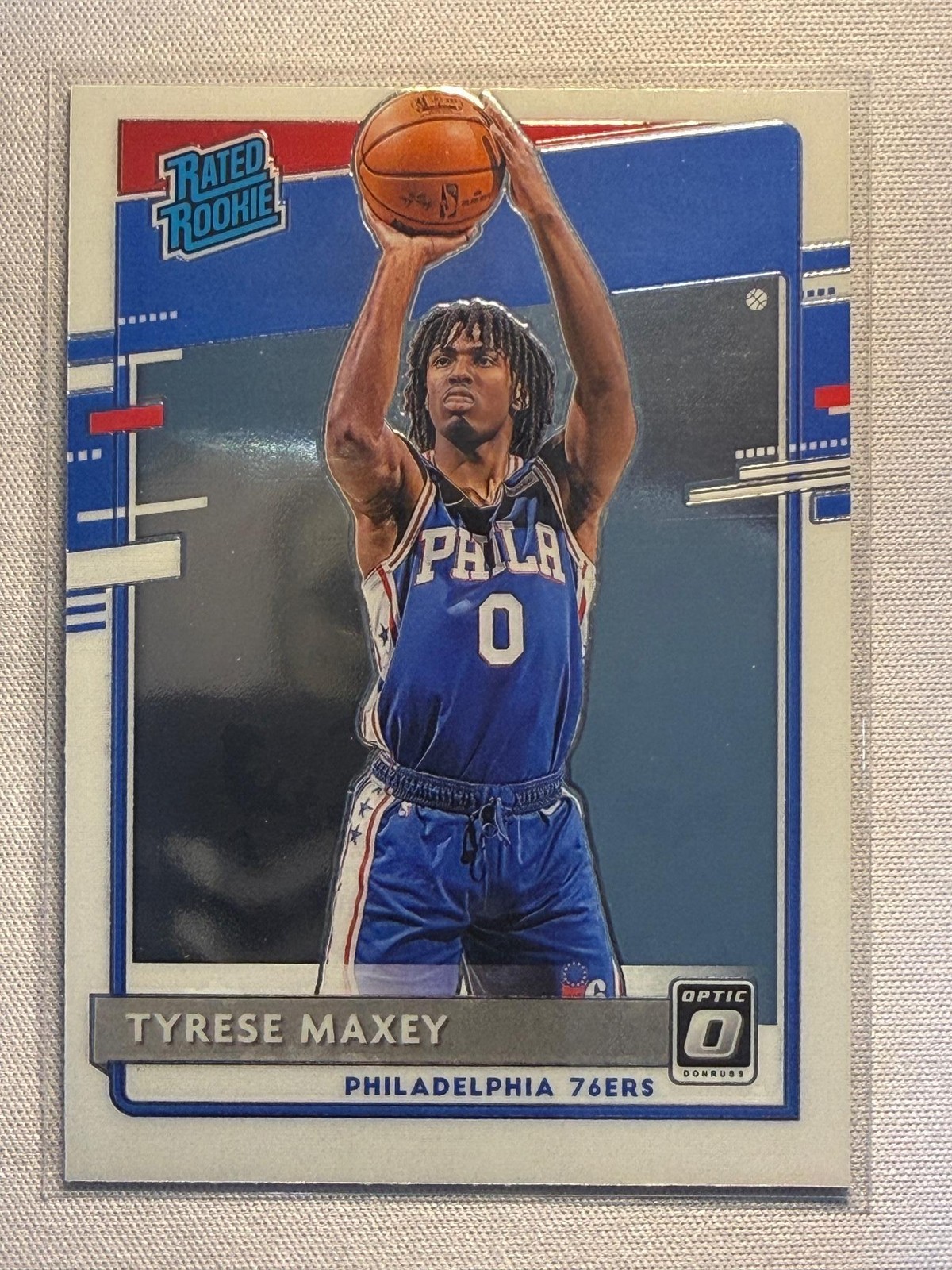 2020-21 Donruss Optic #171 Tyrese Maxey Holo