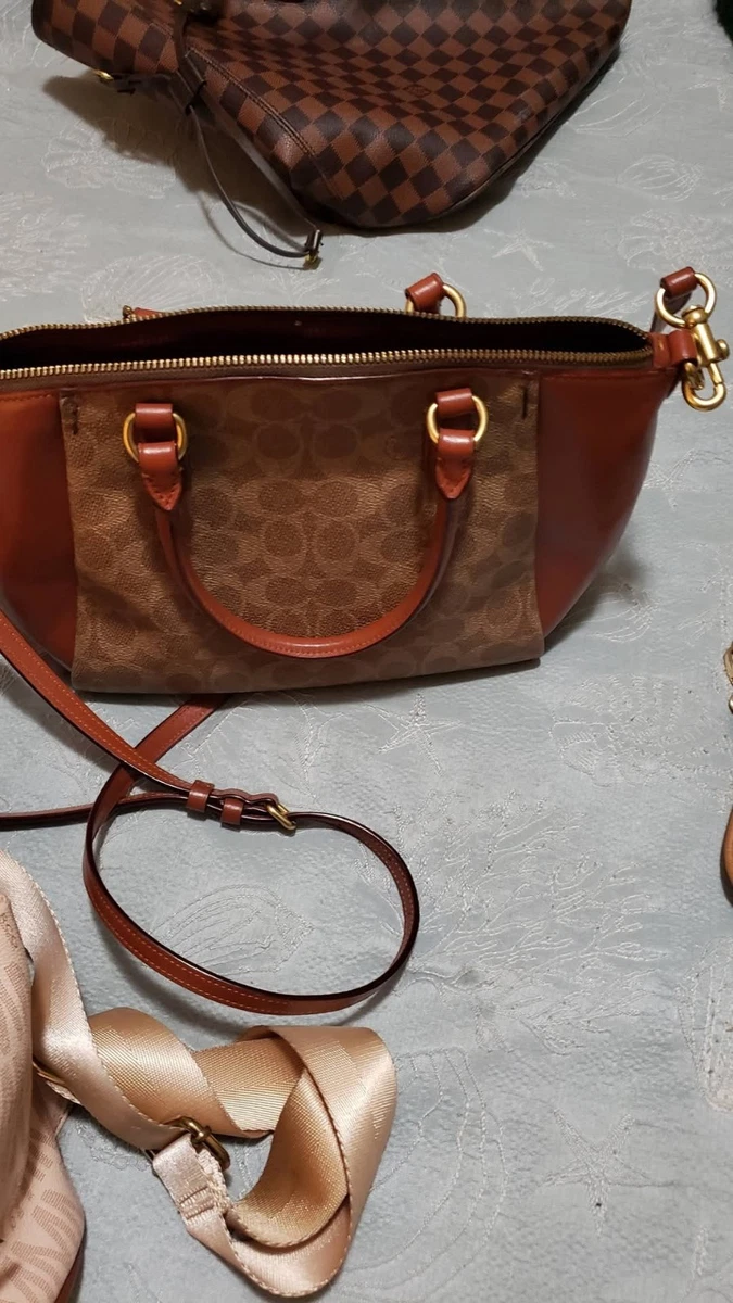 バッグ Coach 2way Hand Bag Brown Signature Coach Brown Signature Handbag for sale - eBay