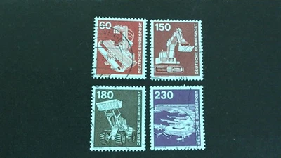 BRD Michel NR. 990 - 994 ; Freimarken Industrie und Technik 2 rundgestempelt - Bild 1 von 3