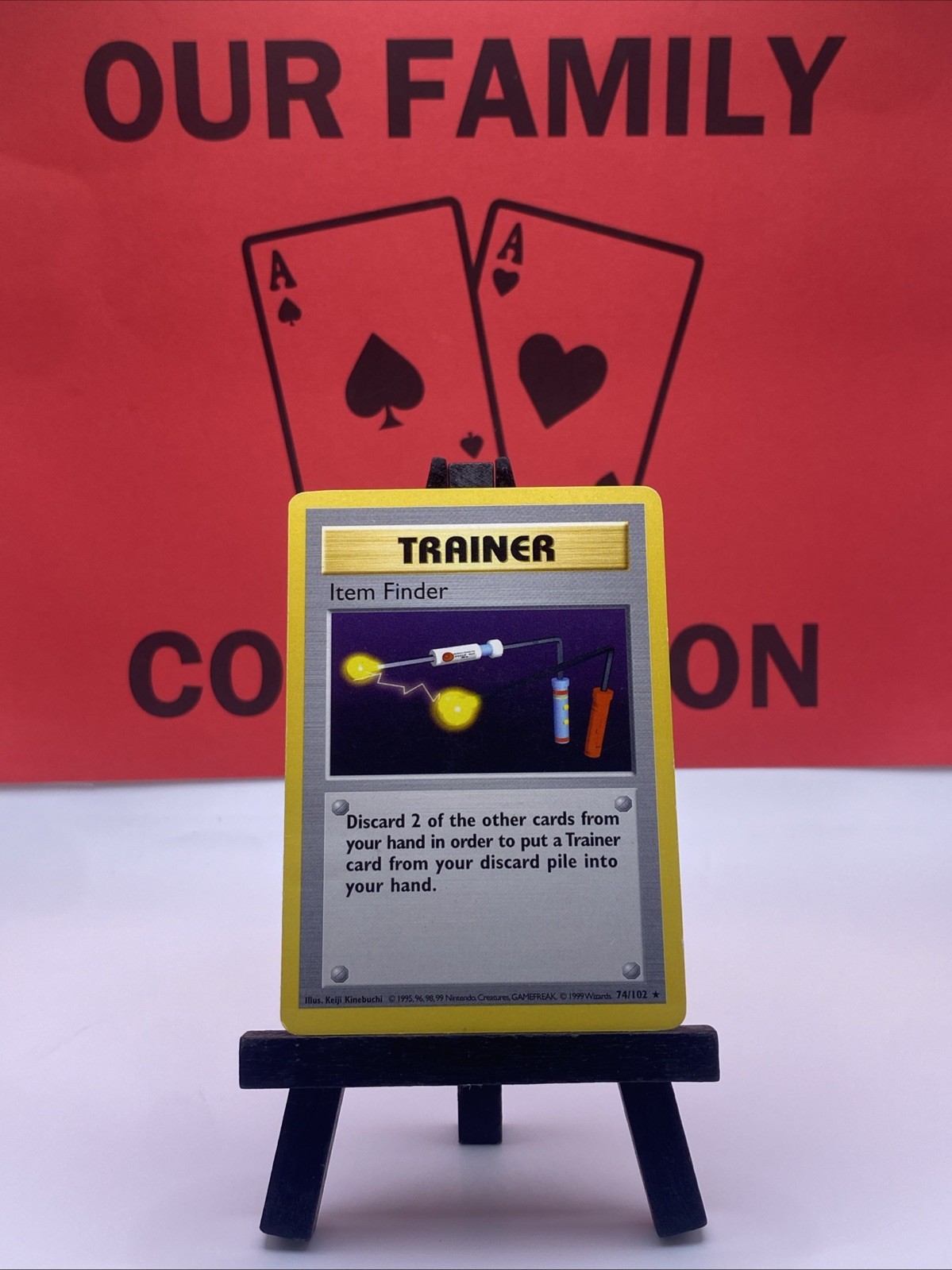 Item Finder 74/102 Base Set Shadowless Rare Trainer 1999 WOTC Pokemon TCG MP