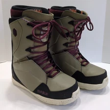 Thirty Two Lashed Bradshaw Snowboard Boots Men's US Size 9.5 Lace Up Tan Black