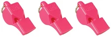 Fox 40 Classic Safety 3-Chamber Pealess Whistle, Pink (3-Pack)