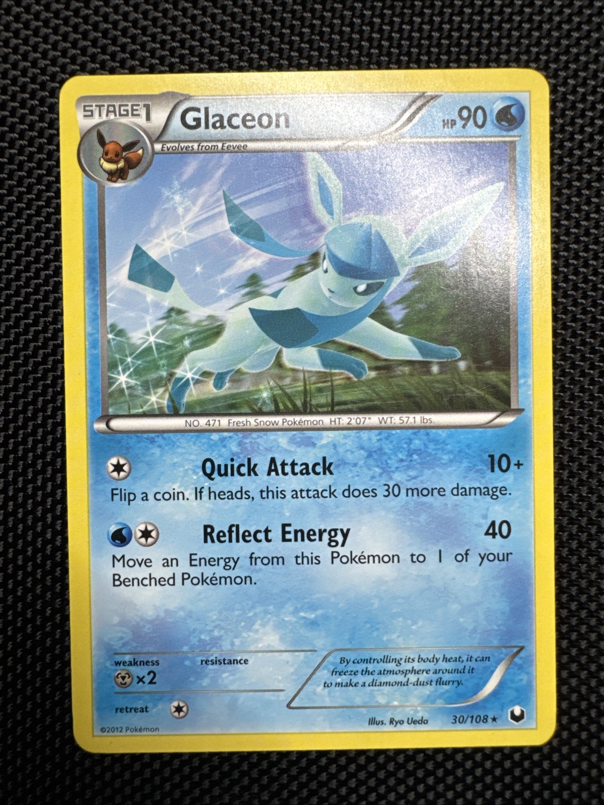Glaceon Pokemon Card Dark Explorers 30/108 LP