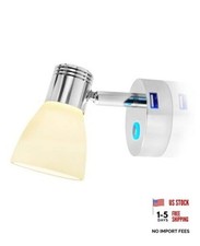 12V Boat Interior Reading Light USB Port, 3W DC RV Polished Finish with USB