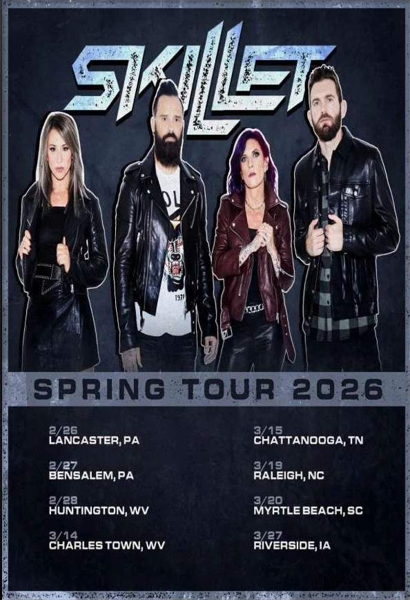 Skillet 2026 Spring Tour Poster
