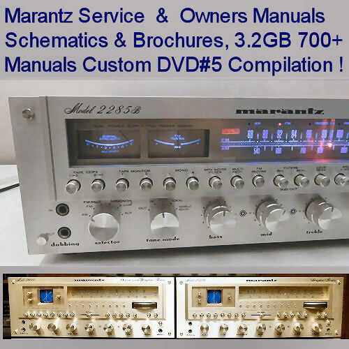 Marantz Service Manuals, Amplifier Receiver Tuner, Vintage