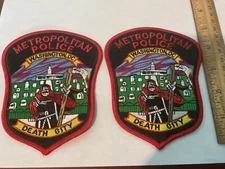 Metropolitan Police Washington DC Death City  patch set 2 pieces new full size