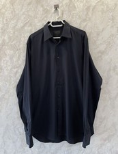 Mens Prada Blue Button Long Sleeve Dress Shirt Cotton/Nylon Blend Sz..