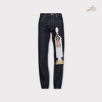 Loewe Denim Jeans mit Fotodruck schwarz Größe 34