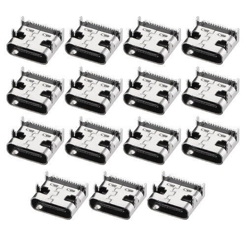 15 Stück PCB USB-Anschluss Typ-C 3.1 16 Stifte Buchse Schnellladebuchse