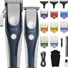 Professional Barber Clippers and Trimmer Haircut Kit - Rechargeable Cordless