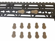 Pack 30 FDE Tan Rubber Insert Protector Cover for KeyMod Rail handguard key mod
