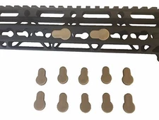 Pack 30! FDE Tan Rubber Insert Protector Cover for KeyMod Rail handguard key mod