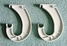 ClosetMaid Rod Bar Support Hanger Bracket Hooks (2)
