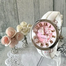 Tendence Gulliver White Cherry Blossom Watch Used From Japan Check description