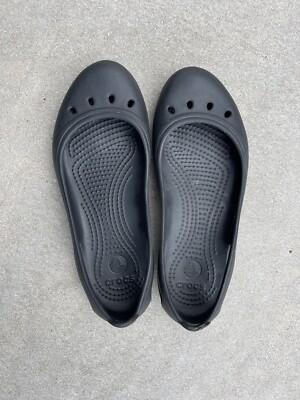 Crocs Kadee Women's Shoes Ballet Flat Mary Jane Sz. 6 Black Closed Toe