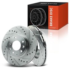 2Pcs Front LH & RH Drilled Brake Rotors for Mazda MX-5 Miata 2006-2015 289.8mm