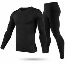 Thermal Underwear Set Winter Hunting Gear Sport Base Layer Bottom Top M-2XL