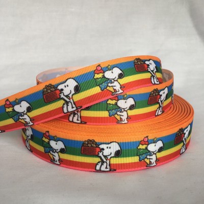 YARD PEANUTS SNOOPY CHARLIE BROWN GROSGRAIN RIBBON CHARACTER RETRO