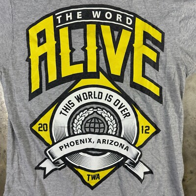 lThe Word Alive band shirt sz medium metalcore post hardcore scene emo concert