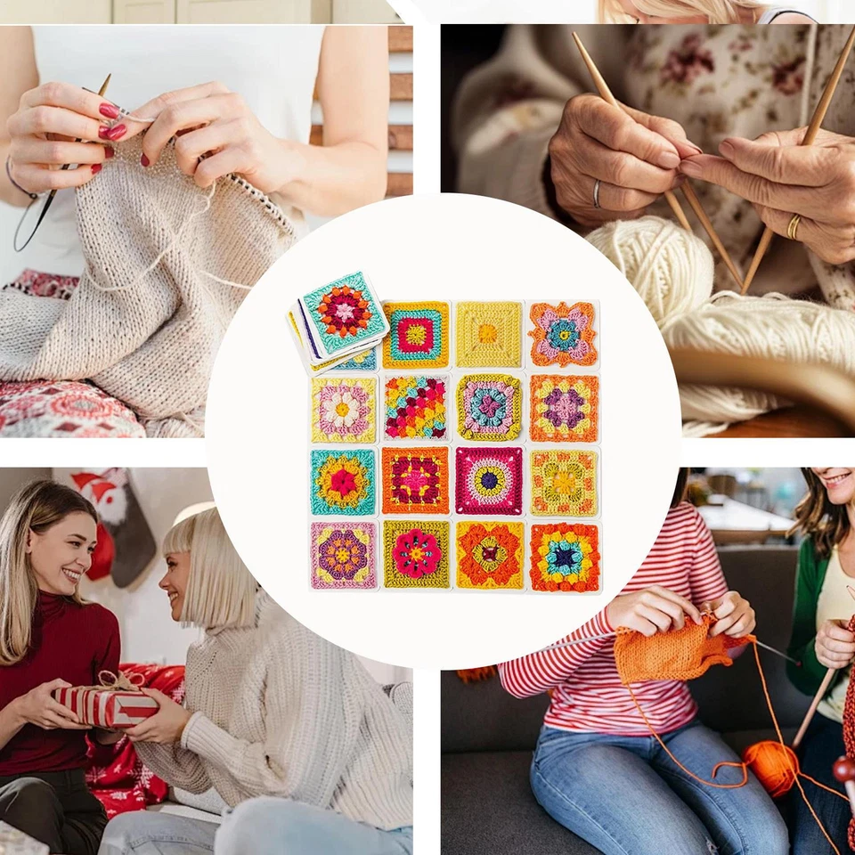 Crochet Kit For Beginners Granny Square Crochet Kit For Adults Includes Croch - image 4 of 4