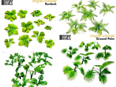 Green Stuff World Paper Plants Papier Pflanzen Tabletop Basing Base Material