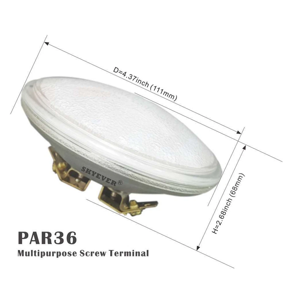 2 pcs Waterproof PAR36 LED Landscape Light Bulb 6W 9W 12W 15W 12V Glass housing - Image 2 of 4