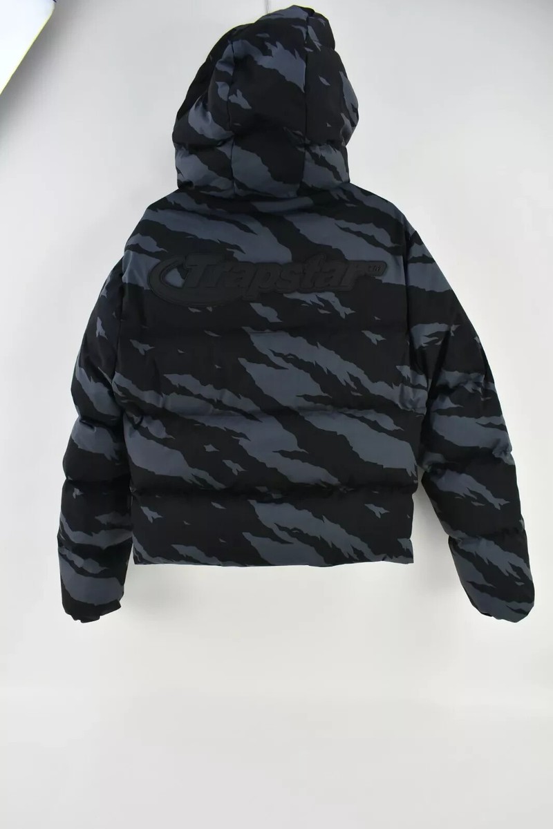 Trapstar Mens HyperDrive Technical Puffer Grey Camo Jacket
